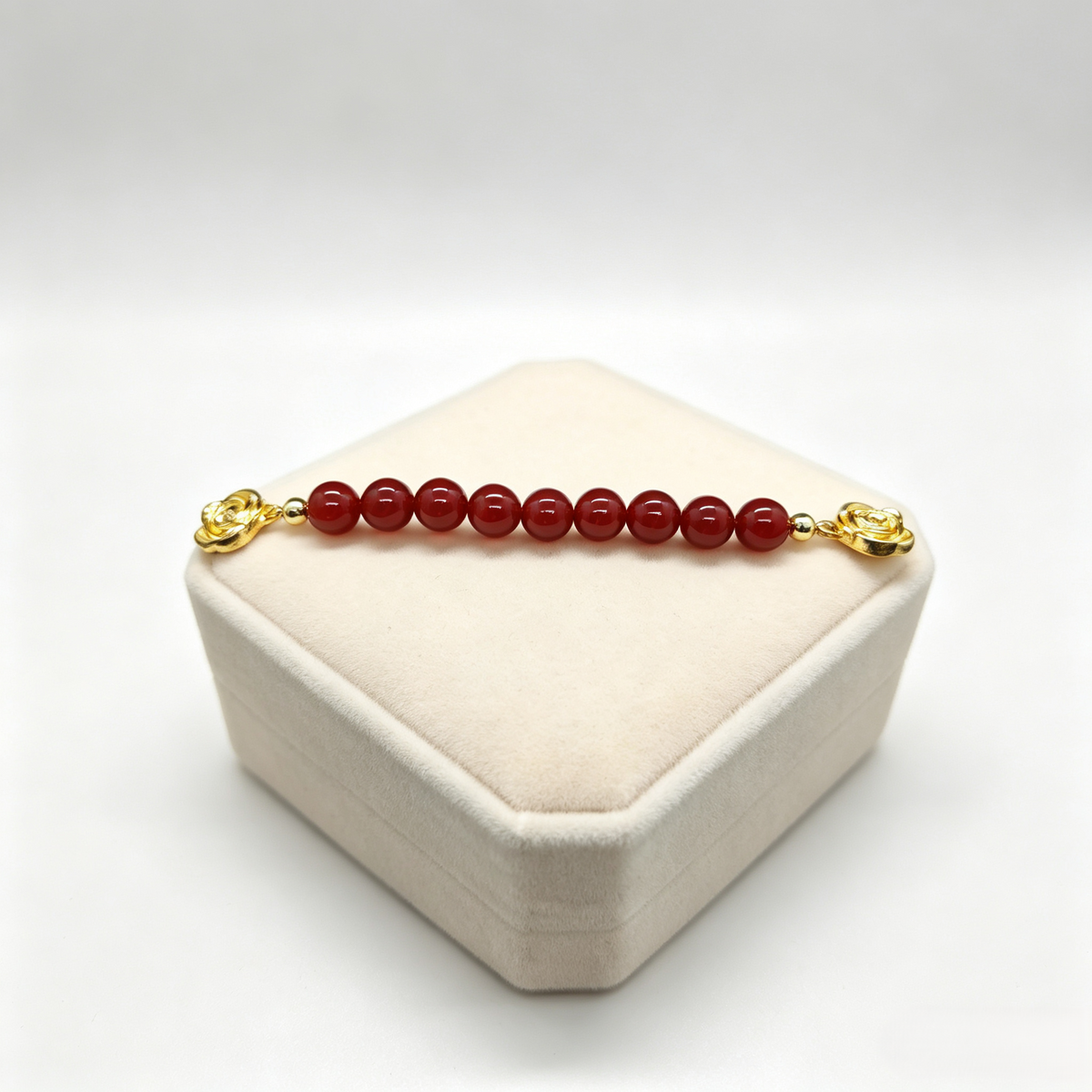 Jiowel Mix & Mag Carnelian + White Agate Bracelet