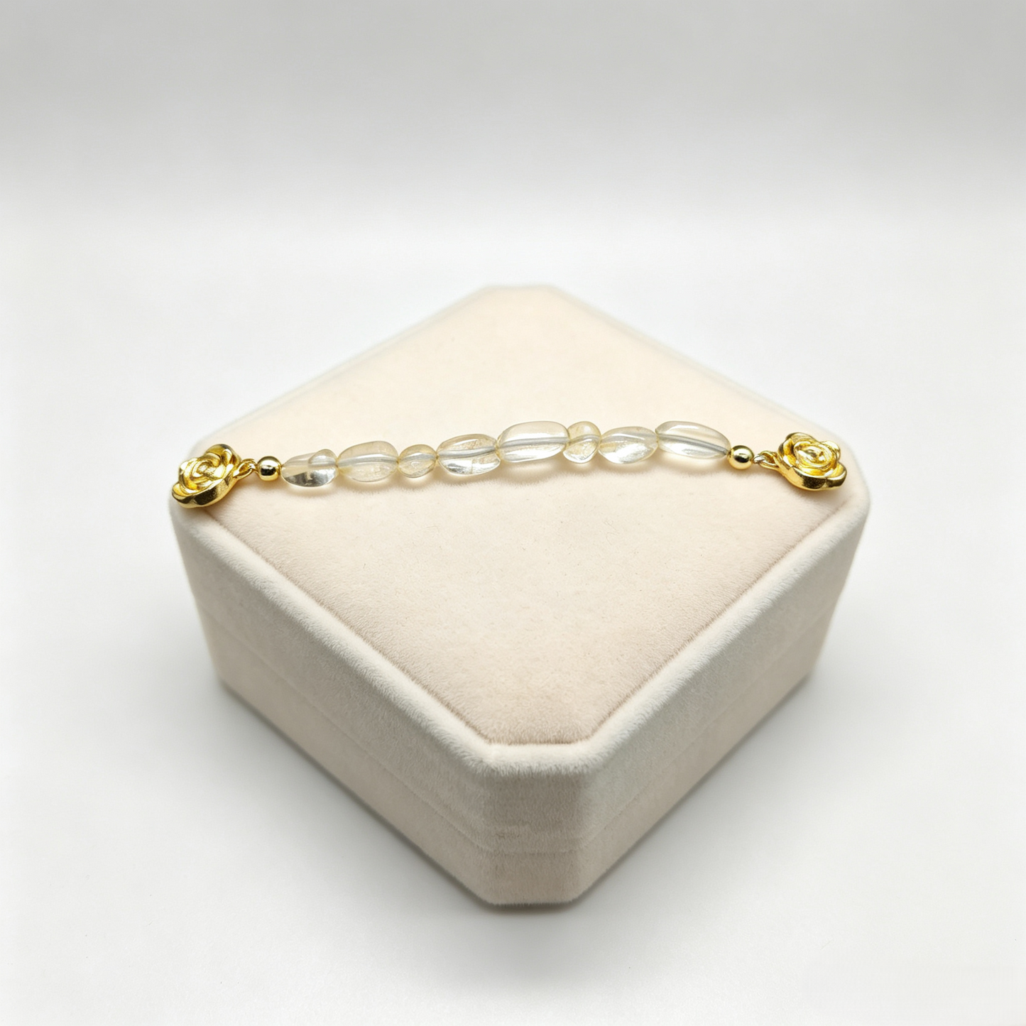 Jiowel Mix & Mag Amethyst + Citrine Natural Raw Stone Bracelet