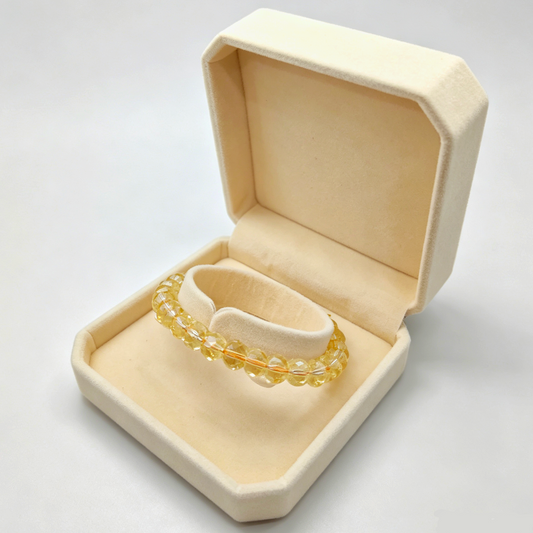 Hi‑BLING Natural Citrine Crystal Bracelet | Faceted Diamond‑Cut Beads